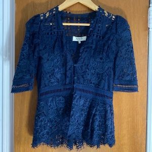 Sea NY navy lace blouse